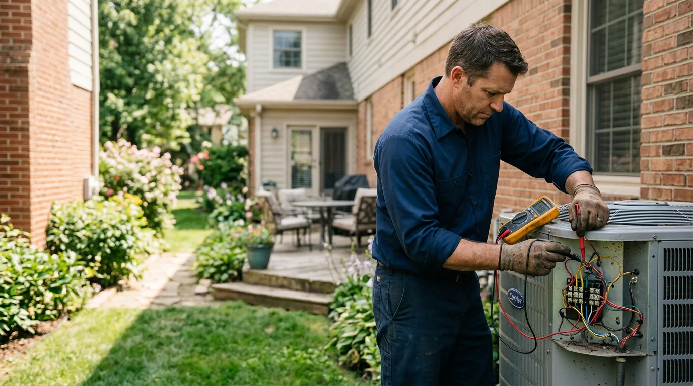HVAC technician working near Saint Marys, OH